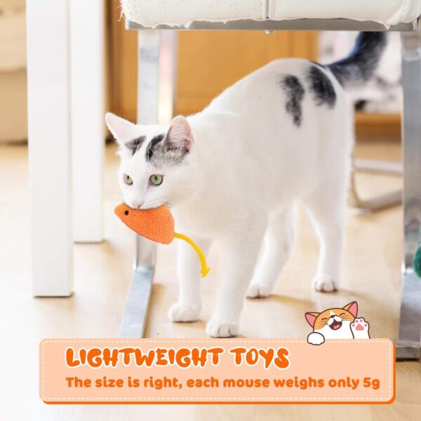 Catnip Toy - 6Pcs Cats Mouse Plush Cat Toys Realistic Cute Kitten Mice Filled Catnip for Cat Chew Toy1 - Image 8