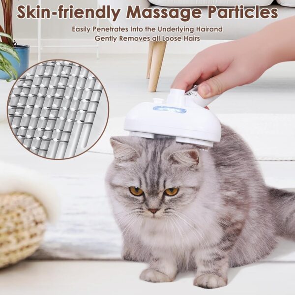 Cat Steam Brush Cat Grooming Brush Steamy Cat Brush Easy to Clean Steam Brush for Cat Brush with Steam Friendly Cat Hair Brush Removes Static Flying Hair Pet Brush Rechargeable Steam Brush for Dogs - Image 3