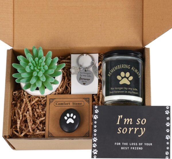 LESEN Loss of Dog Pet Sympathy Gift,Dog Memorial Gifts,Dog Passing Away Gift,Pet Cat Remembrance Gift Basket for Dogs Lovers Friends Family