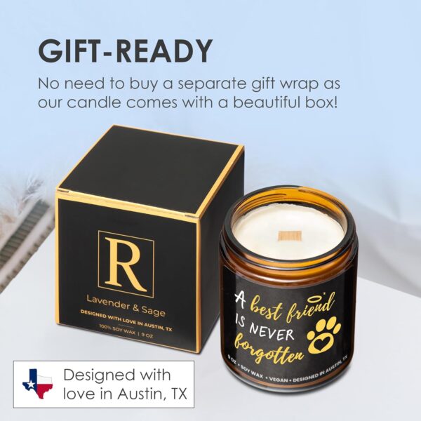 Pet Memorial Candle, Pet Memorial Gifts for Dogs, Loss of Dog Sympathy Gift, Bereavement Gifts for Loss of Pet, Gift-Ready Candle - Image 2