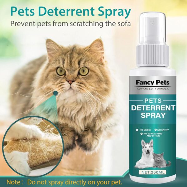 Cat Deterrent Spray, 250ML Natural Cat Deterrent for Pet Behavior Training, Prevent Scratching, Digging & Biting - Image 2