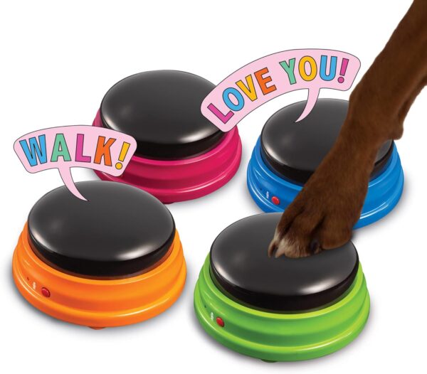 Hunger for Words Talking Buttons Starter Set - Recordable Buttons to Teach Your Dog to Communicate, Dog Training Games - Image 8