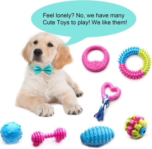 Small Dogs Puppy Chew Toys 17Pack Cute Variety Shape Multi Colors Designs to Bite Anytime Enjoy Teething Toys Training Supplies - Image 5