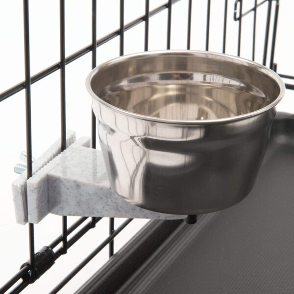 Lixit Quick Lock Stainless Steel Cage Bowl for Dogs, Silver, 10 ounce (0711) - Image 3