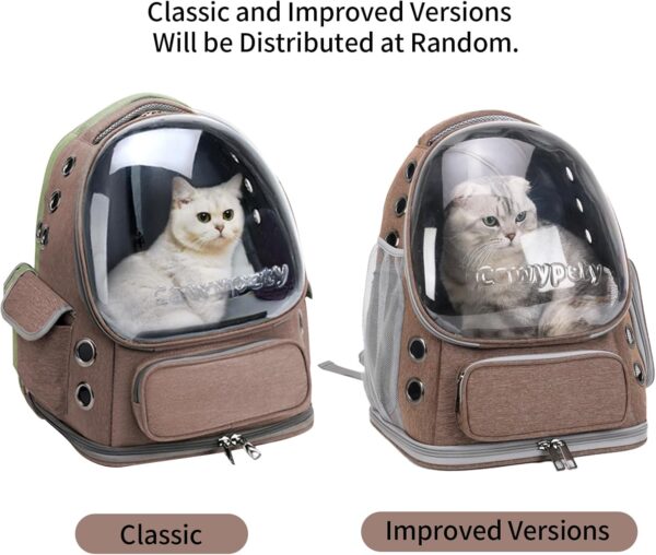 Cat Backpack Carrier, Breathable Cat Carrier Large Space Bubble Pet Backpack for Kitty Small Dog up to 15lbs, Transparent & Foldable Pet Carrier for Travel Hiking - Image 7