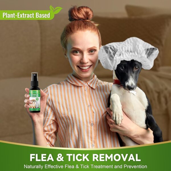 Flea and Mite Home Spray for Cats and Dogs, Essential flea and mite treatment, protects your home from fleas and eliminates pet odours, botanical formula, for indoor and outdoor use (2oz) - Image 6