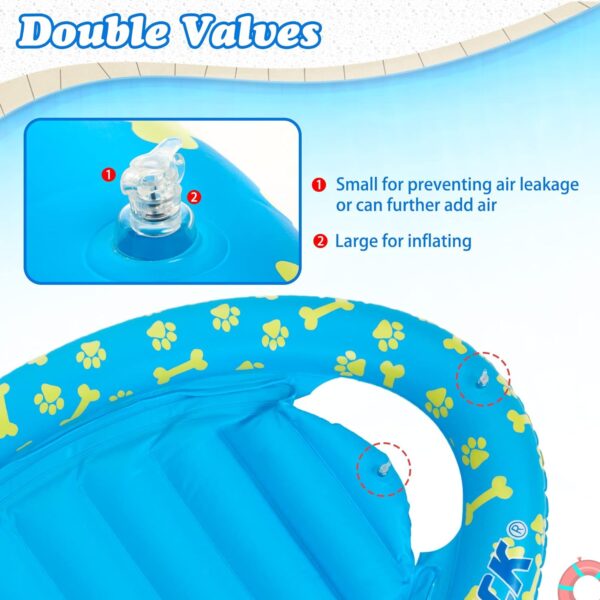 PUPTECK Inflatable Dog Pool Float - Portable Summer Pet Raft Floating Row Bed for Lake Swimming Outdoor Water Games Cooling - Image 4