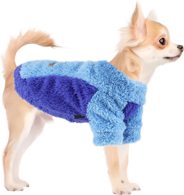 Winter Dog Clothes for Small Dogs, Fall Winter Puppy Sweater, Chihuahua Yorkie Sweater, Fleece Cute Tiny Dog Clothes,Pet Cat Clothes Outfit XXS Dog Sweater (Small) - Image 2