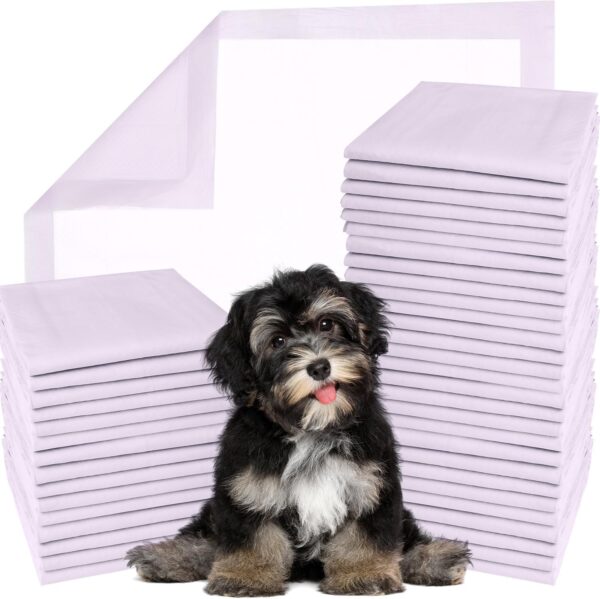 GREEN LIFESTYLE Pee Pads for Dogs, Super Absorbent & Leak-Proof Puppy Pads - Waterproof Dog Pads, Lavender Scented Dog Training Pads for Cats, Rabbits (Pack of 50 - 22x22)