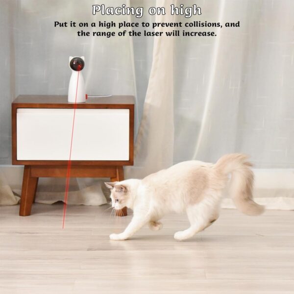 Automatic Cat Laser Toy Interactive Cat Toys for Indoor Cats/Kitty/Dogs (white) - Image 5