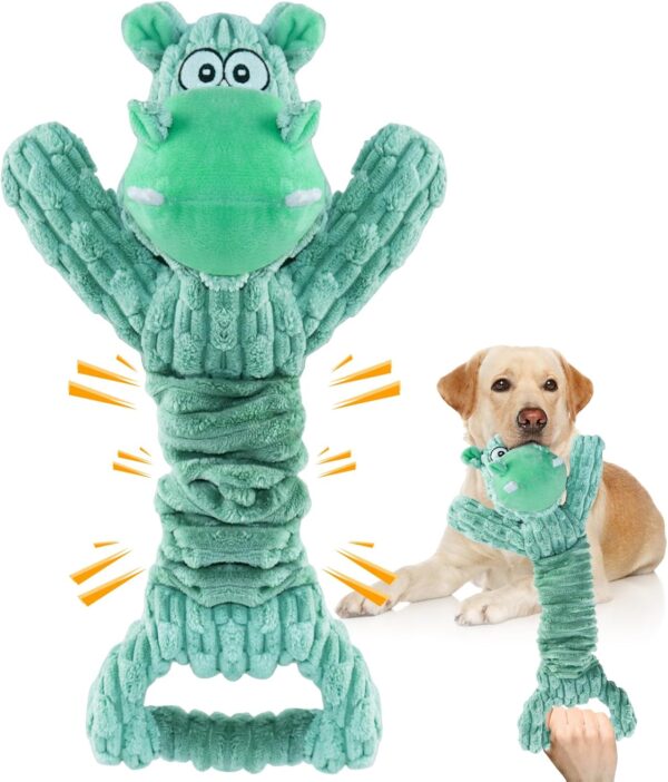 Large Squeaky Dog Toys: Plush Dog Toys with Soft Fabric for Small, Medium, and Large Pets - Tug of War Dog Toys for Indoor Play