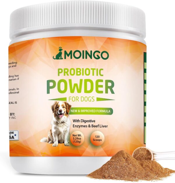 Probiotics for Dogs - Probiotic Powder for Dogs, Dog Probiotics for Immune and Digestive Health -120 Scoops Liver Flavored Probiotic supplement