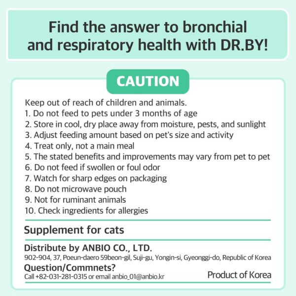 Doctorby Cat Breath Bronchial Supplements - Cat Nose Relief sneezing runny nose drops respiratory medicine & Immune support with TF-343-30 Individually Packaged (1 PACK (30 Count)) - Image 8