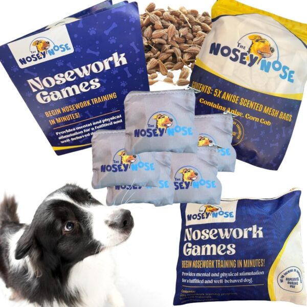 Dog Scent Training Kit - Anise Scent Zipper Pouch with Bag & Brain Puzzle Games - Nosework Scentwork Games for All Ages Dog