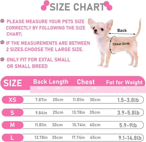 4 Pieces Dog Dresses for Small Dogs Girl Floral Cute Girl Dog Clothes with Bowknot Summer Puppy Clothes Pet Flowers Dresses Female Dog Clothes for Small Dog Girl (Floral, X-Small) - Image 6