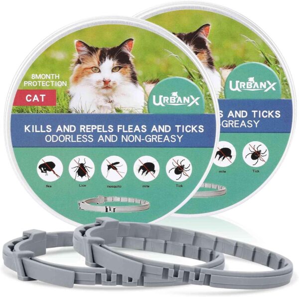 UrbanX Advanced Natural Ingredients -Collar for Cats - Rapid-Action, Long-Lasting Protection, Vet-Recommended -2 Pack