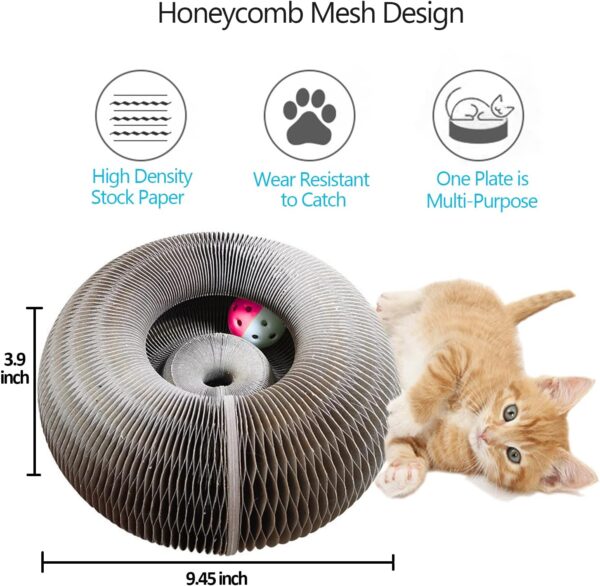 Magic Organ Cat Scratcher Board Cat Ball Adventure The Ultimate Interactive Mental Physical Exercise for Indoor Cats Toy - Image 2