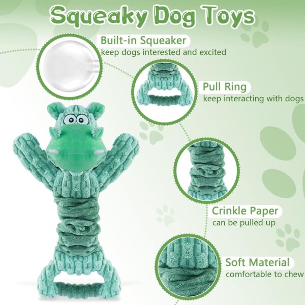 Large Squeaky Dog Toys: Plush Dog Toys with Soft Fabric for Small, Medium, and Large Pets - Tug of War Dog Toys for Indoor Play - Image 3