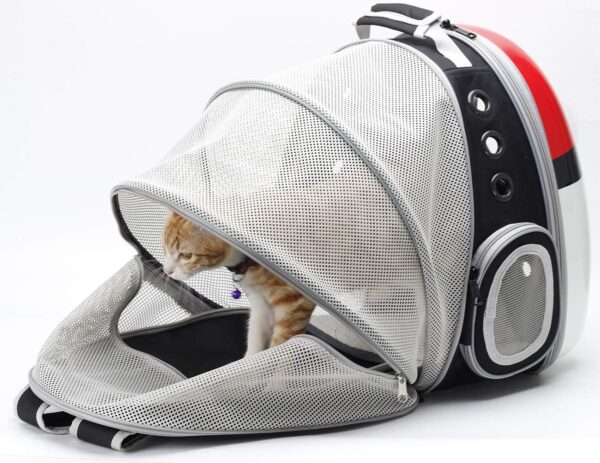 Back Expandable Cat Carrier Backpack, Backpack for Cats Kitten Small Puppy, Airline Approved Cat Bubble Backpack, Space Capsule Astronaut Carrier - Image 5