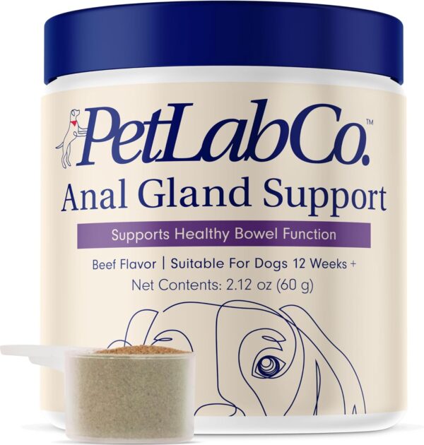 Petlab Co. Anal Gland Support – Target Scooting & Fishy Odor - Supports Anal Gland Health While Helping to Optimize Stool Consistency - Easy to Use Powder