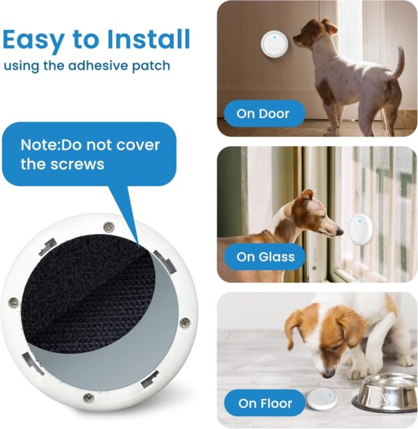 Dog DoorBell for Potty Training, Wireless Doggie Door Bell Operating at 1000 Feet with IP65 Waterproof Touch Button, 32 Melodies - Image 2