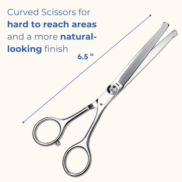 Pet Grooming Scissors Set With Round Tips For Dogs & Cats - Professional Grade Shears Safely Cut Through Dog or Cat Hair - Fur Trimming Made Easy - (Set of 2) - Image 3