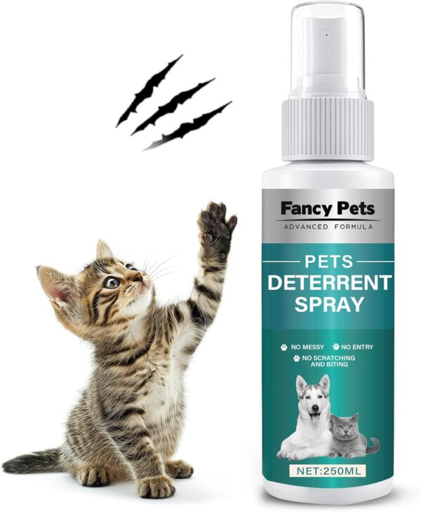 Cat Deterrent Spray, 250ML Natural Cat Deterrent for Pet Behavior Training, Prevent Scratching, Digging & Biting