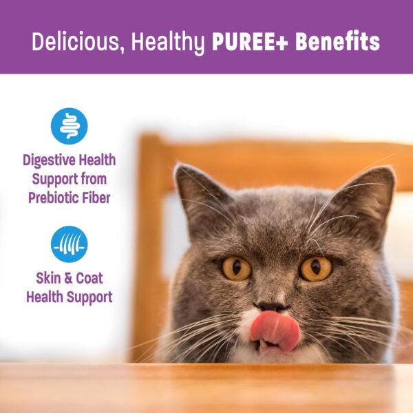 Wellness Lickable Treats Soft Puree Natural Grain Free Adult Cat Treats, Tuna Recipe, Contains 6-0.4 Ounce Squeezable Tubes - Image 4