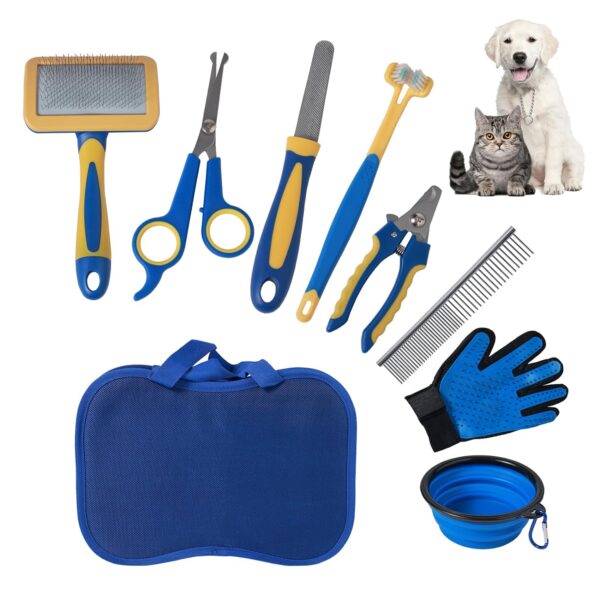 Cat Brush Kit,Dog Brush for Shedding,Professional Pet Grooming Kit,Cat Brush Glove,8 In 1 Premium Cat Brush Set