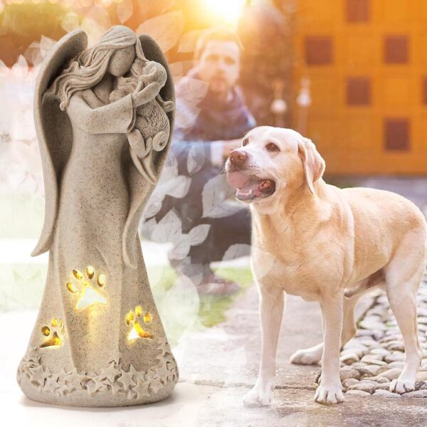 Dog Memorial Gifts for Loss of Dog, Pet Memorial Gifts for Dog, Pet Loss Gifts Dog, Bereavement Gifts for Loss of Pet, Hand-Sculpted Dog Sympathy Gifts (Granite) - Image 6