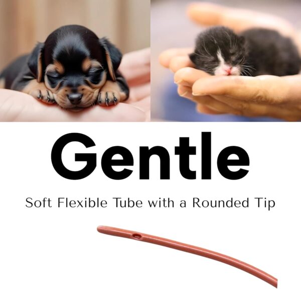 Tube Feeding Kit for Puppies Kittens Includes Kendall Puppy Feeding Tube 5 French and 12 Ml Syringe for Fading Puppy Support Whelping Kit or Baby Kitten Supplies (5 FR) - Image 4