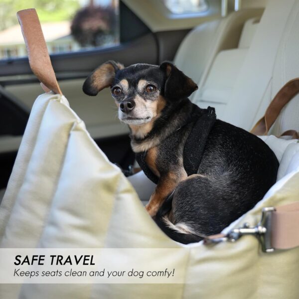 ClevaHome Small Dog Car Seat & Travel Carrier & Pet Bed, Non-Slip Booster Seat for Dogs up to 10lbs, Fashionable Pet Carrier Bag for Indoor and Outdoor - Image 7