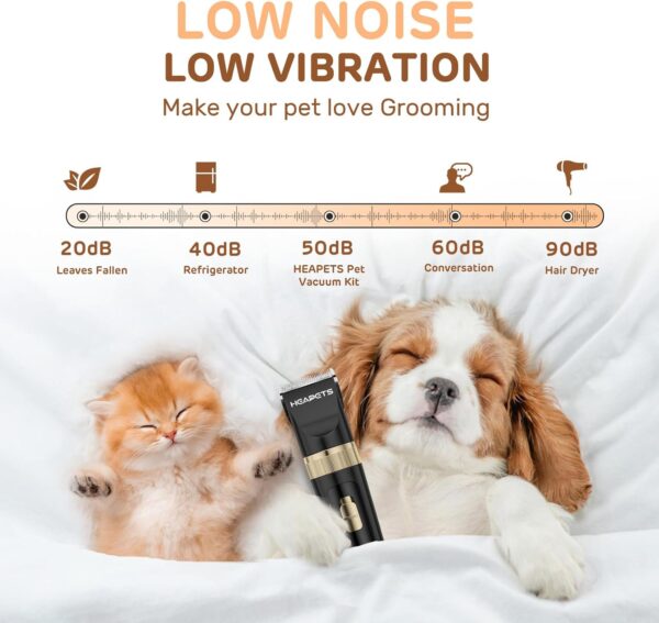 Dog Clippers for Grooming, 2 Pack Pet Hair Trimmers with 2 Speed Grooming Mode, Rechargeable, Cordless, Electric Quiet, Suitable for Dogs Cats (Black) - Image 3