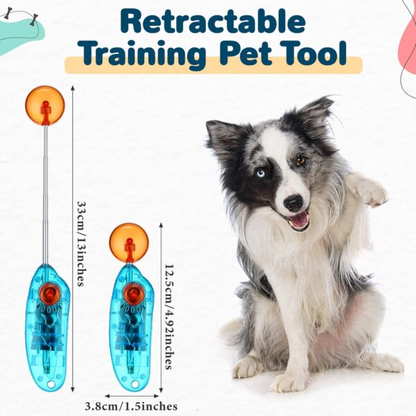 2 Pcs Cat Training Clicker Kit Dog Training Clickers Pet Training Clicker with Retractable Target Stick Positive Behavior Reinforcer for Cats Pets Puppy Dog Puppy Essentials Dog Cat Whistle - Image 2