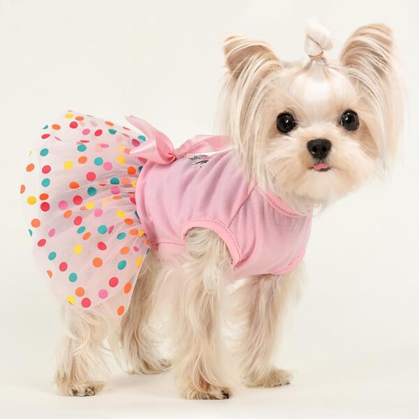 Dog Dresses for Small Dog Girls Dog Birthday Dress Cute Pet Princess Puppy Clothes Female Dog Clothes for Chihuahua Yorkie Clothes Small Dog Birthday Outfit Apparel - Image 2