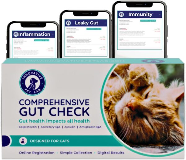 Cat Gut Health Test Kit - Comprehensive At-Home Digestive Evaluation for Cats - Fast Digital Results, Expert Panel Insights