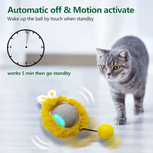 Interactive Cat Toys Ball Super Drive Electric Cat Toy Automatic Rolling Robotic Car Motion Activate (Newest) - Image 4