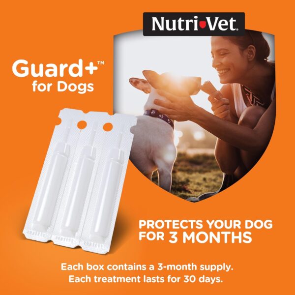 Nutri-Vet Guard+ for Dogs - Flea & Tick Prevention for Small Dogs 5-22 lbs. - Waterproof - 30 Days of Protection - 3 Month Supply - Image 6