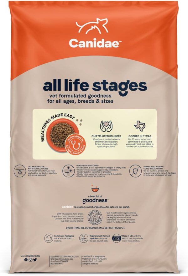 Canidae All Life Stages Premium Dry Dog Food for All Breeds, Multi-Protein Recipe with Chicken, Turkey & Lamb Meals Recipe, 40 lbs, For All Ages & Multi-Dog Homes - Image 5