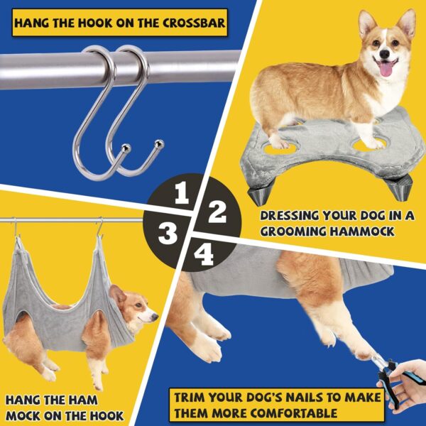 Dog Grooming Hammock,Dog Grooming Supplies,Dog Hammock,Dog Grooming Harness,Pet Grooming Hammock,Grooming Table,Dog Nail Clipper,Dogs Cats Grooming,Claw Care (M) - Image 3