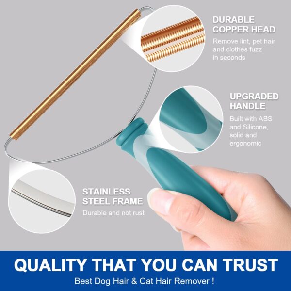 Dog Cat Hair Remover for Deep Cleaning, Lint Cleaner Pro, Pet Fur Removal Tool, Portable Carpet Scraper Rake, Fuzz Hairball Shaver Brush for Carpet, Car Mat, Couch, Pet Bed, Furniture, Rug - Image 5