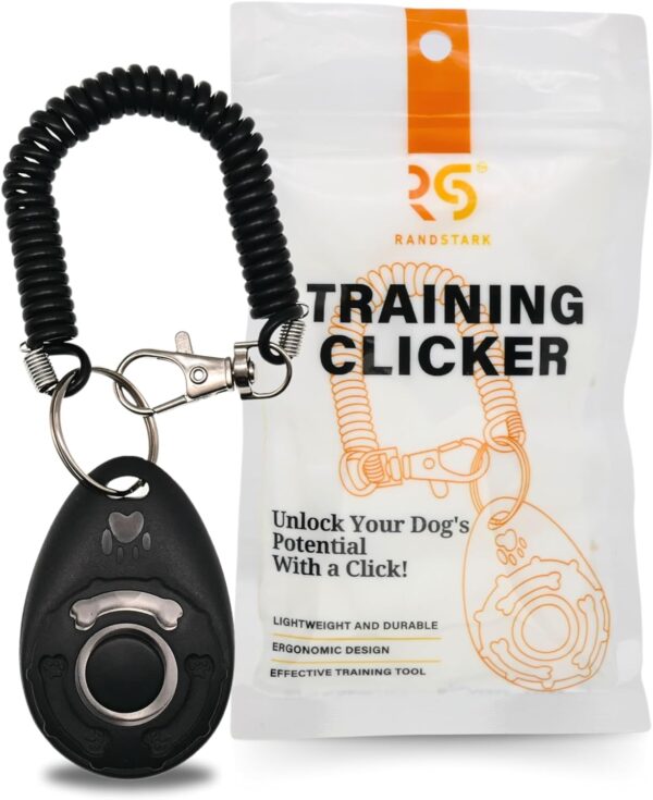 Dog Training Clicker - Pet Training Behavioral Tool with Wrist Strap for Dogs, Cats, and Puppies - Lightweight and Durable