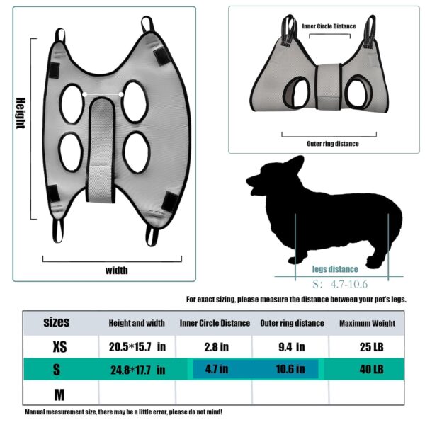 Cat and Dog Grooming Hammock with Safety Belt for Nail Clipping、Grooming,Cat bathing bag for cat nail trimming and coat care，Pet Grooming Hammock for Dogs & Cat, Dog Grooming Harness（S） - Image 6