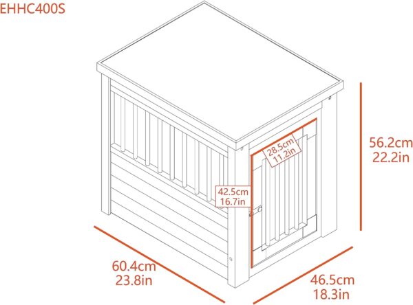 New Age Pet ecoFLEX Pet Crate/End Table, Small, Espresso 23.8"L x 18.2"W x 22.2"H - Image 5