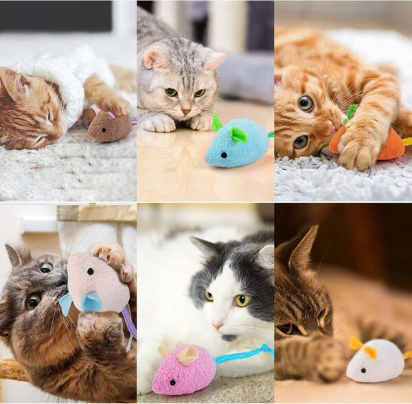 Catnip Toy - 6Pcs Cats Mouse Plush Cat Toys Realistic Cute Kitten Mice Filled Catnip for Cat Chew Toy1 - Image 6