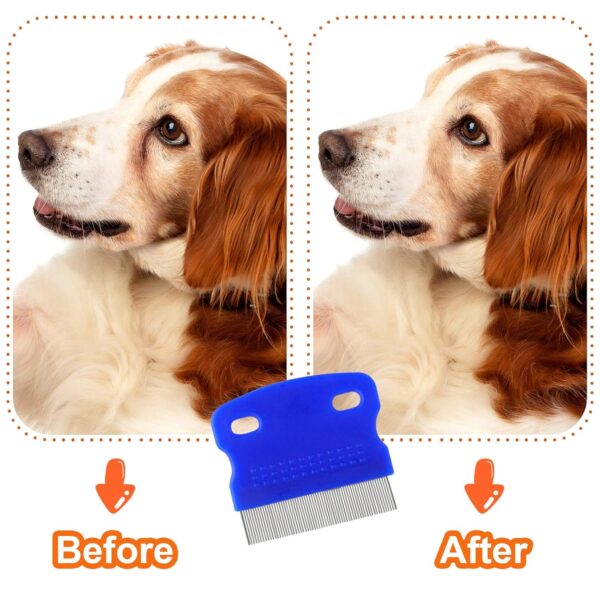 Pets Grooming Comb Kit for Small Dogs Puppies For Tear Stain Remover, 2-in-1 with Round Teeth to Remove Knots Crust Mucus - Image 5