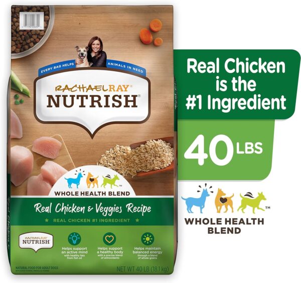 Premium Natural Dry Dog Food with Added Vitamins, Minerals & Taurine, Real Chicken & Veggies Recipe, 40 Pounds (Packaging May Vary) - Image 2