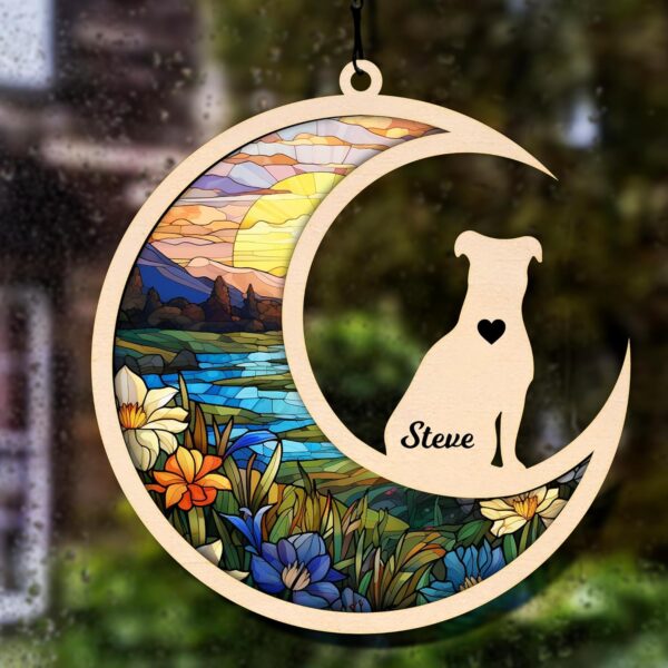 Dog Memorial Suncatcher, Personalized Pet Memorial Suncatcher with Custom Dog Breed and Name, Dog Memorial Gifts For Loss Of Dog, Dog Bereavement Gift SC67 - Image 4