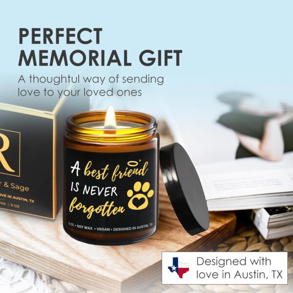 Pet Memorial Candle, Pet Memorial Gifts for Dogs, Loss of Dog Sympathy Gift, Bereavement Gifts for Loss of Pet, Gift-Ready Candle - Image 3