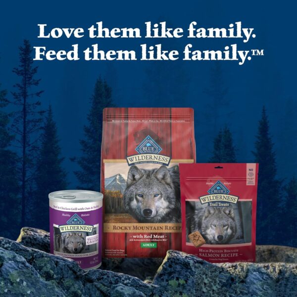 Blue Buffalo Wilderness Rocky Mountain Recipe High-Protein Adult Dry Dog Food, Made in the USA with Natural Ingredients Plus Wholesome Grains, Red Meat, 24-lb. Bag - Image 8